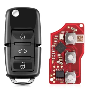 Xhorse XKB520EN Second Generation Wire Remote Key VW B5 Flip 3 Buttons Supports Wireless Programming Universal Smart Key